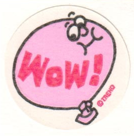 A vintage scratch n' sniff sticker