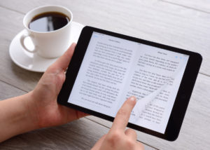 Reading e-book with iPad