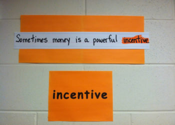 incentive sign