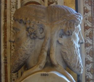 Bust of the god Janus, Vatican museum, Vatican City.