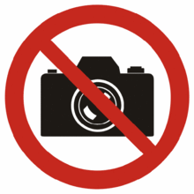 No pictures please (image courtesy of Wikipedia)