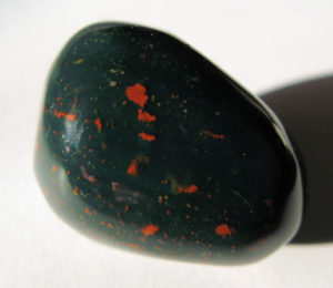 Chalcedony stone with red coloration