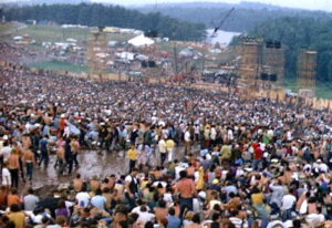 Woodstock crowd and stage