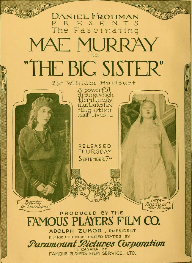 Movie poster 1916 The BIg Sister
