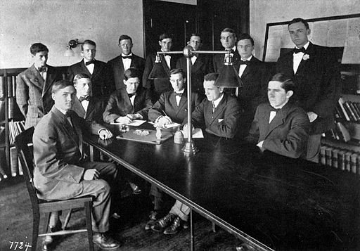 Editorial board of the first edition of the Blueprint, Georgia Tech's first yearbook, 1908.