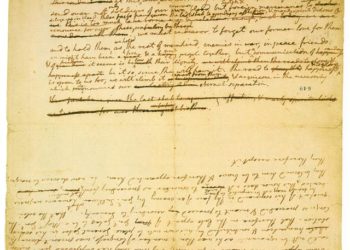 Draft fragment of Declaration of Independence