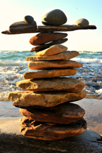 stack of balanced rocks