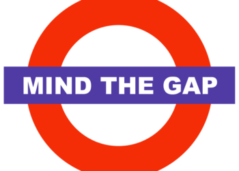 Mind the gap London subway logo