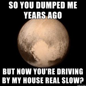 Funny captioned picture of Pluto