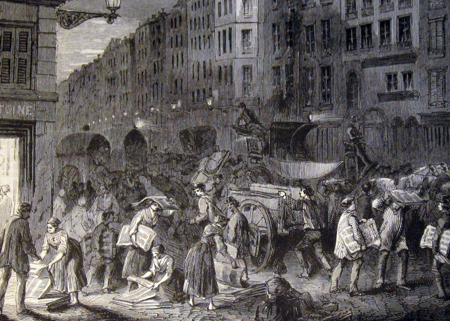 News market, Paris 1848