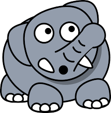Worried elephant graphic from Pixabay.com