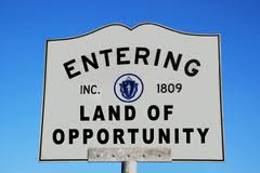Land of Opportunity sign