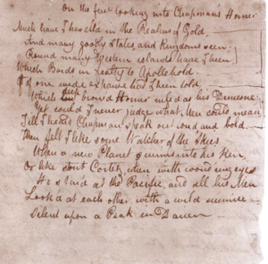 Poem manuscript