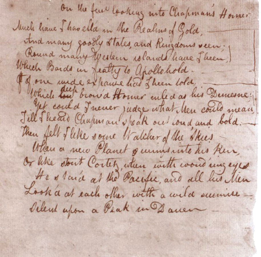 Poem manuscript