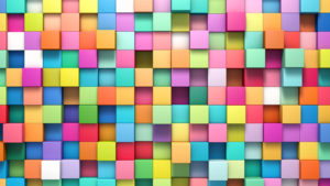 multi-colored cubes
