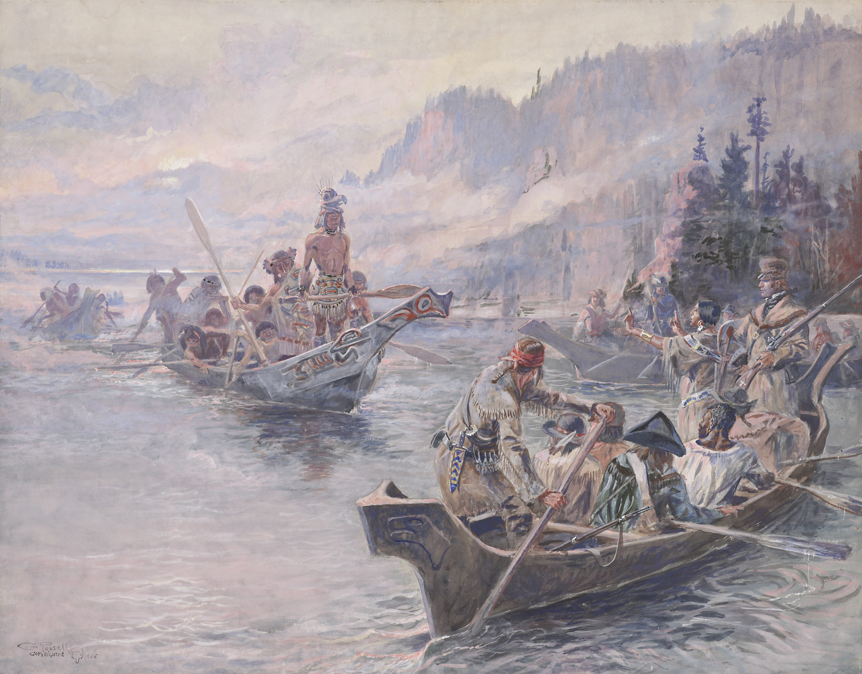 Lewis and Clark on the Lower Columbia, an exploratory expedition led by guides