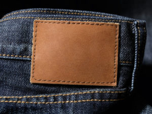 jeans with blank tag