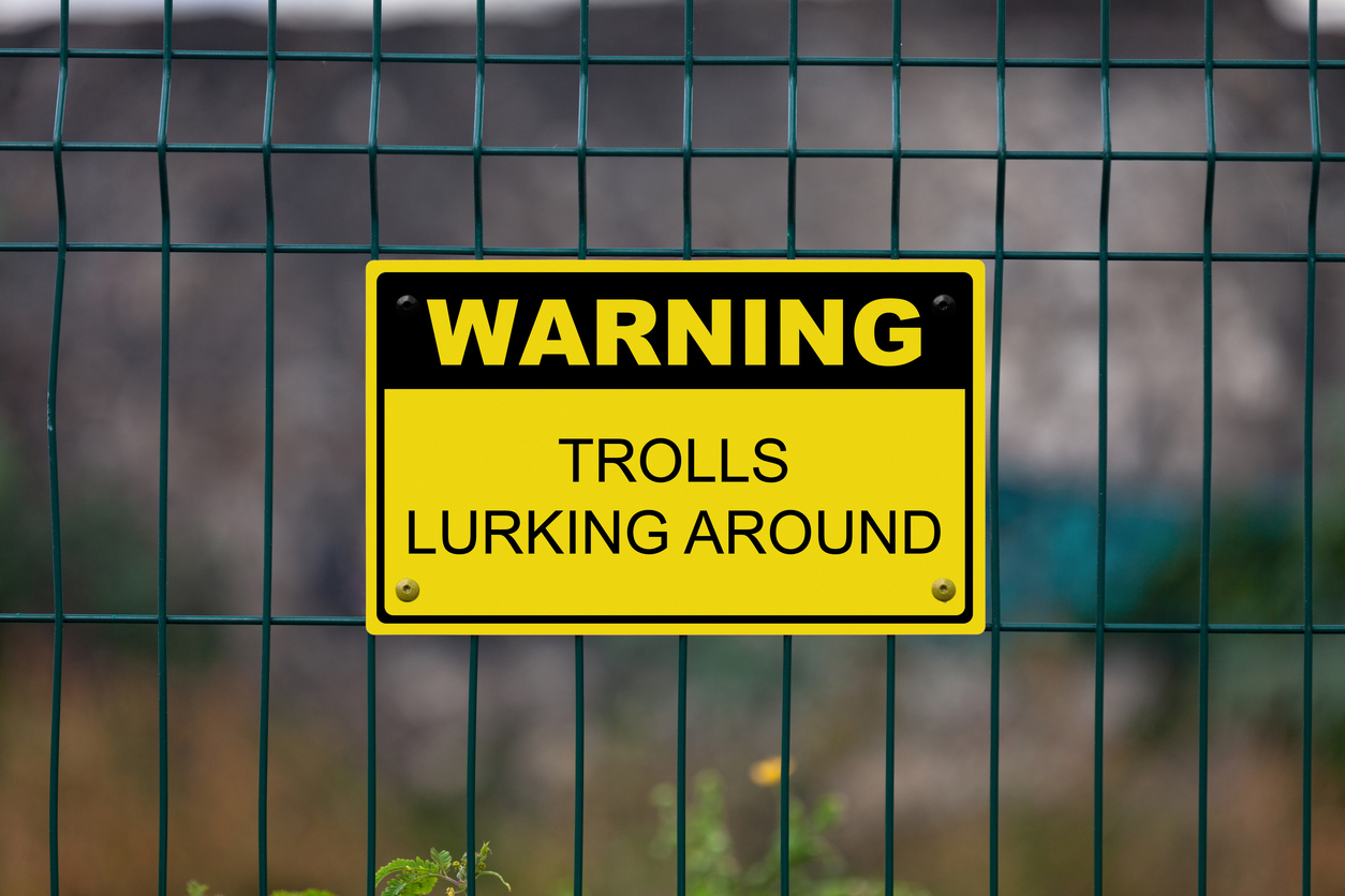 troll warning sign