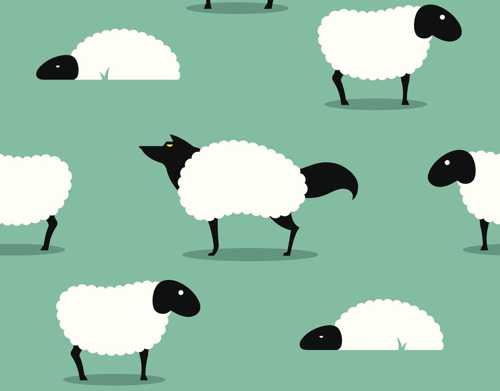 Wolf In Sheeps Clothing Seamless Background Idiom The Scholarly