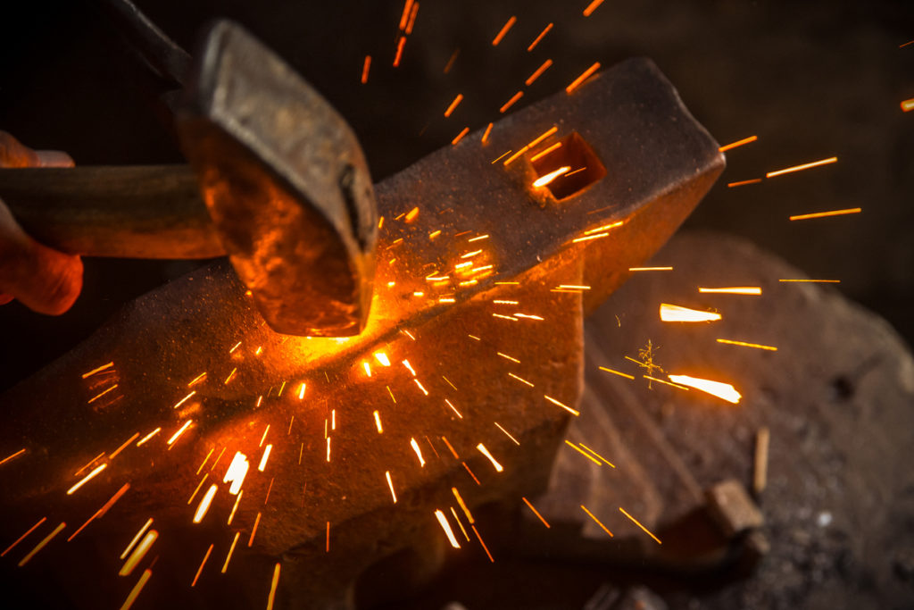A Hammer Beat Causes Sparks