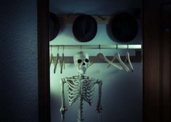 skeleton in closet