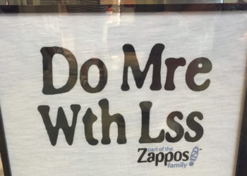 Do More with Less Sign