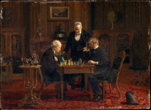 Image of the painting The Chess Players by Thomas Eakins