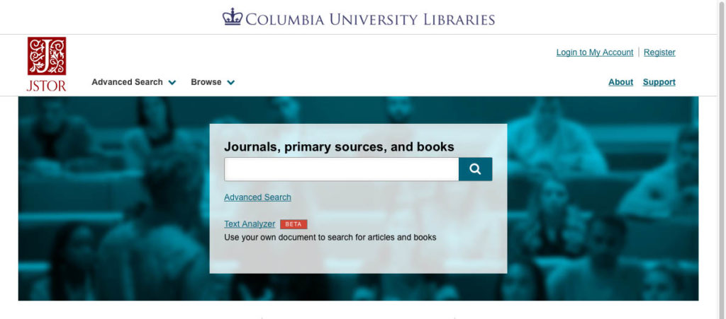 JSTOR website screengrab