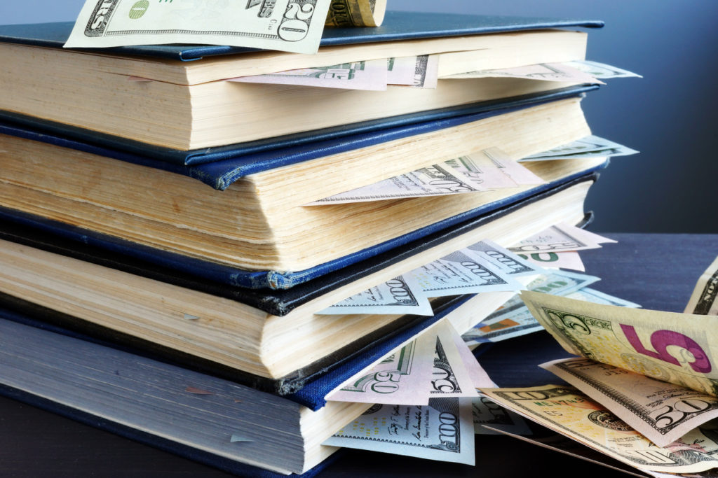 books with money inside