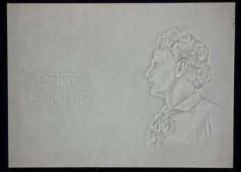 Dard Hunter, self-portrait in watermark