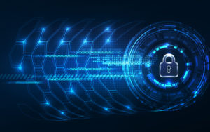 Abstract Technology background.Security concept with padlock icon