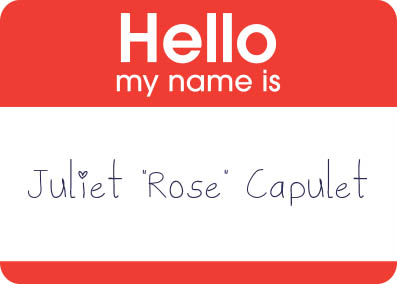 name tag for juliet capulet
