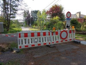 Roadblock to Belgian territory as part of the COVID19 pandemic border closures