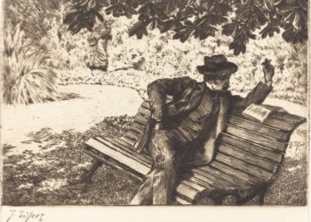 Denoisel Reading in the Garden, 1882