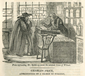 18th century illustration of a forger