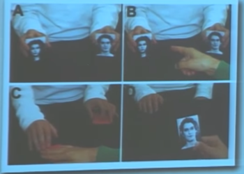 video image showing experiment