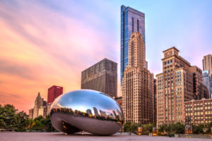 Chicago and the Cloud Gate sculpture