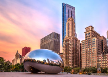 Chicago and the Cloud Gate sculpture