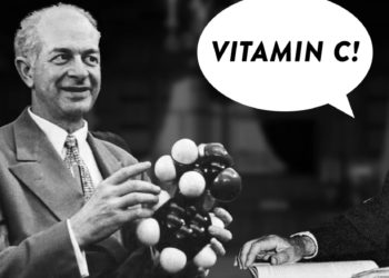 linus pauling and vitamin c molecule