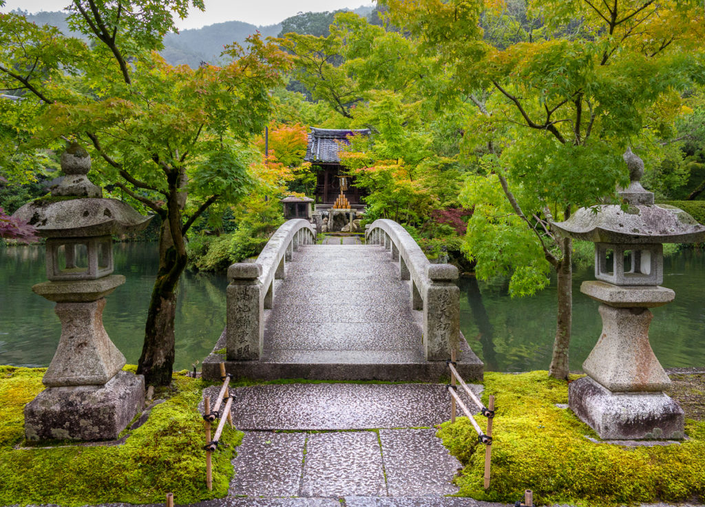Stone bridge in Kyoto, Japan