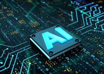 AI Artificial Intelligence CPU Processor. 3D Render