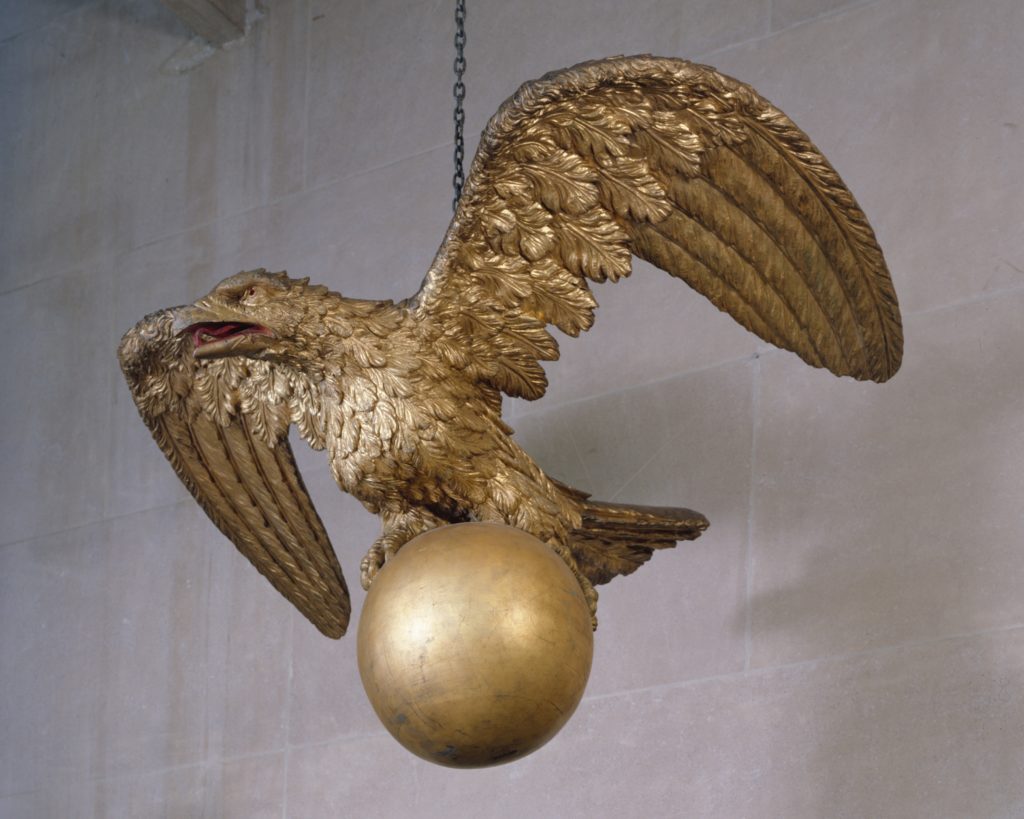 A bronze eagle