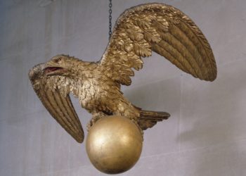 A bronze eagle