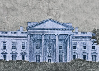 granulated illustration of the White House