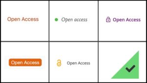 Collage of open access indicators