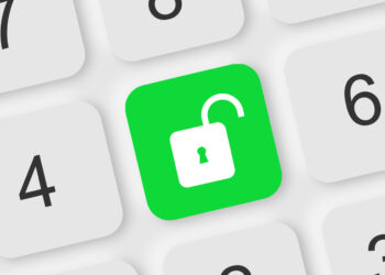 Open lock green button on a computer keyboard
