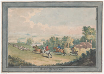Image of painting titled "Hare Hunting"