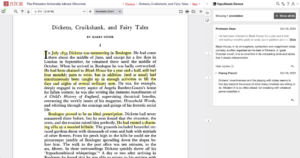 screenshot of an article being annotated