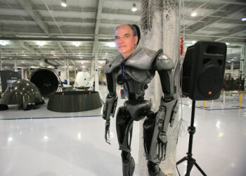 Battlestar Galactica Cylon robot with Joe Esposito's head.