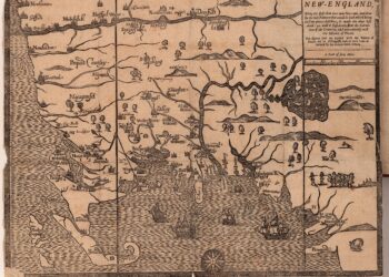 Map of New England from John Foster in William Hubbard’s Present State of New England:  A Narrative of the Troubles with the Indians in 1677